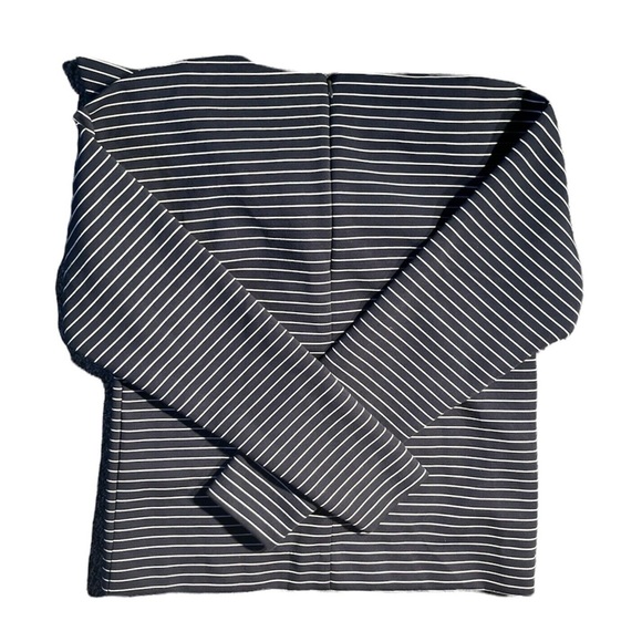 Banana Republic Blue Pinstripe Top w/ Bow - Picture 2 of 6